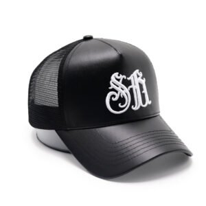 Durable Leather Trucker Cap Hat Outdoor Use