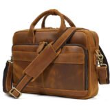 Genuine Leather Office Laptop Carry Bag