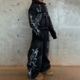 High Quality 3D Embroidery Oversized Sweat Suit for Long Term