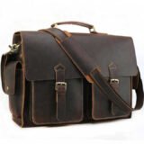Premium Leather Laptop Travel Luggage Bag
