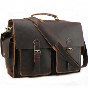 Premium Leather Laptop Travel Luggage Bag