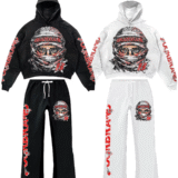 Modern Style 3D Embroidery Oversized Sweat Suit for Everyday Use