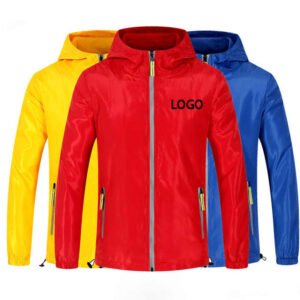 Wind Resistant Rain Jacket for Outdoor Activities