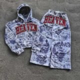 Modern 3D Embroidery Oversized Sweat Suit for Everyday Comfort